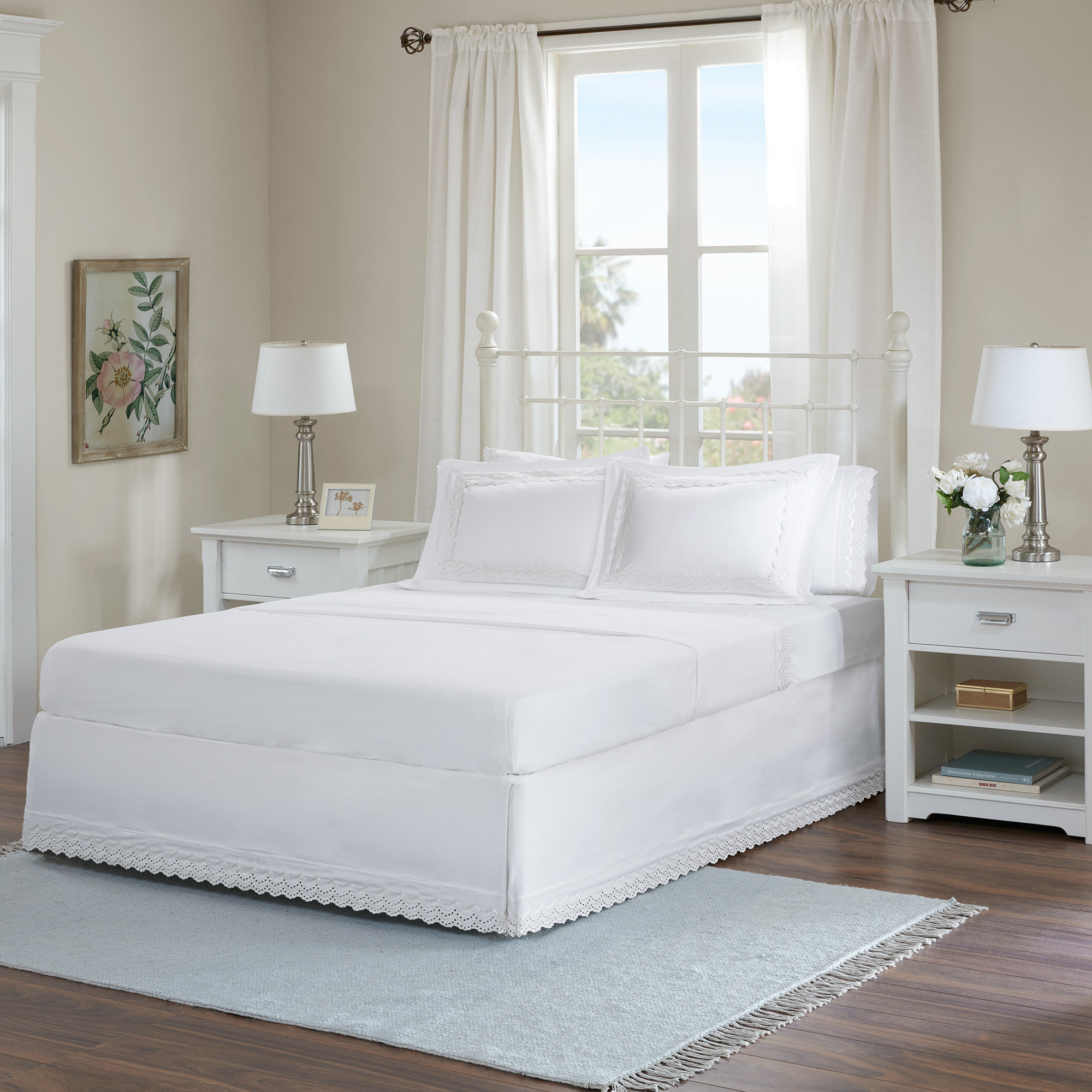 Ophelia & Co. Ardley Eyelet Embroidered Shams and Bed Skirt Set & Reviews Wayfair